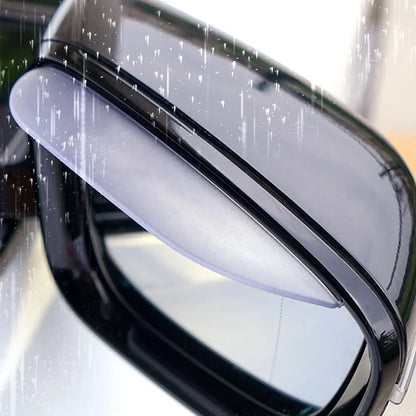 Upgrade Your Drive: Carbon Fiber Rearview Mirror Rain Guards - Anti-Glare Sun Visor Covers for Crystal Clear Vision