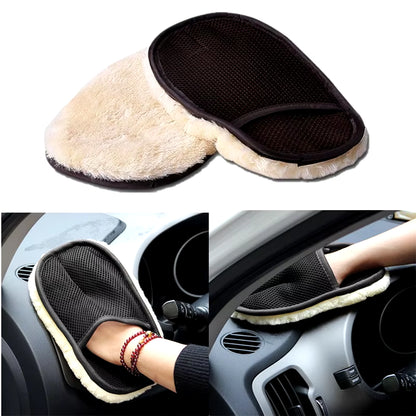 Experience the Ultimate Clean with Our Plush Microfiber Wool Auto Washing Gloves - Perfect for Cars & Motorcycles!